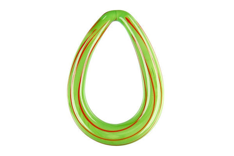 Pendant Murano Foil Glass Briolette (A03 Green)