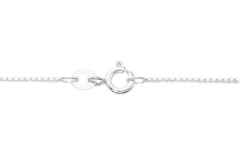 Sterling Silver 18" Box Chain w/Spring Ring Clasp