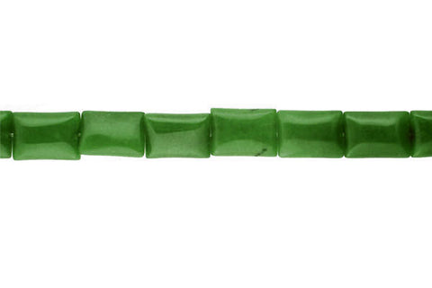 Colored Jade (Green) Flat Rectangle Beads