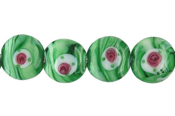 Art Foil Glass Button (A3 Green)