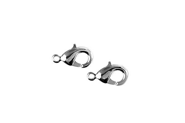 Platinum-Plated Oval Trigger Clasp w/Ring, 5x10mm