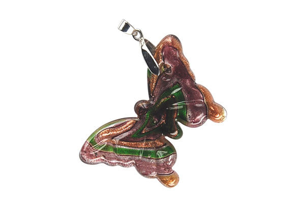 Pendant Murano Foil Glass Butterfly (YHC05 Purple)