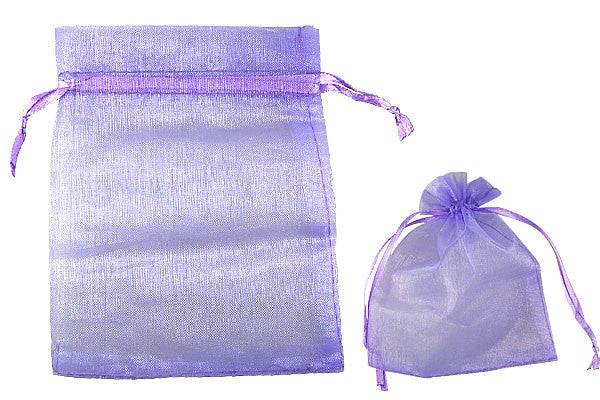 Bundle Deal - Organza Gift Pouch, Plain, Purple, 130x180mm