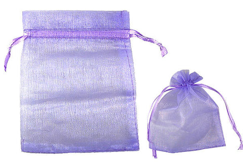 Bundle Deal - Organza Gift Pouch, Plain, Purple, 130x180mm