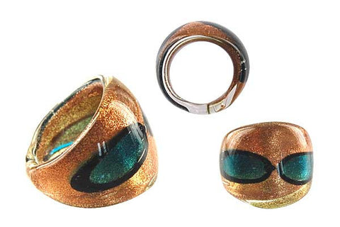 Murano Foil Glass Ring (R27)