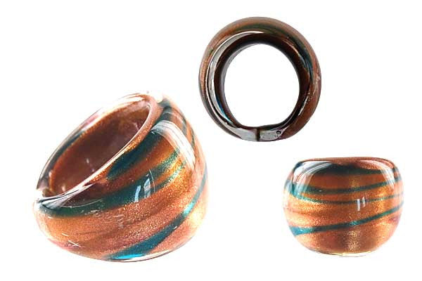 Murano Foil Glass Ring (RC05)