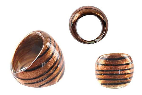 Murano Foil Glass Ring (RD02)