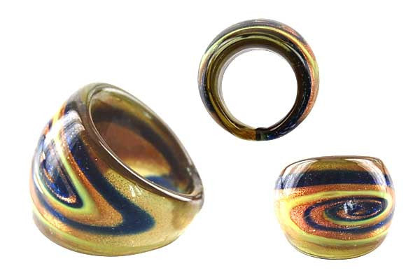 Murano Foil Glass Ring (RD04)