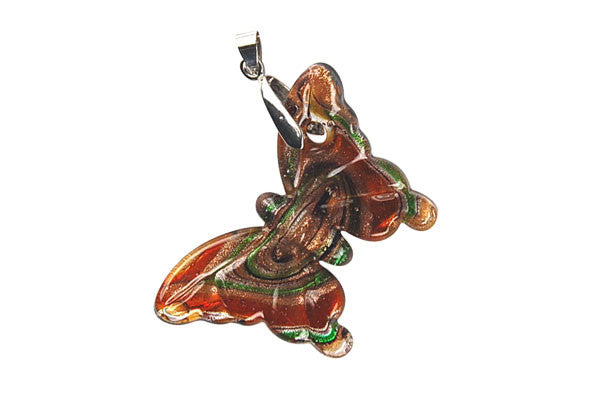 Pendant Murano Foil Glass Butterfly (YHC01 Amber)