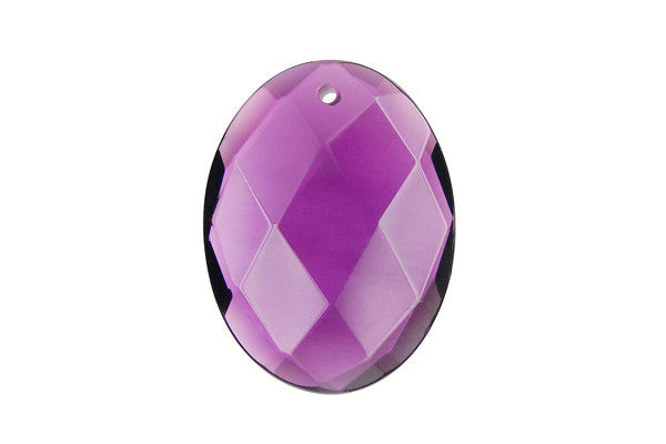 Bundle Deal - Pendant Amethyst Quartz Faceted Flat Oval, 30x40mm