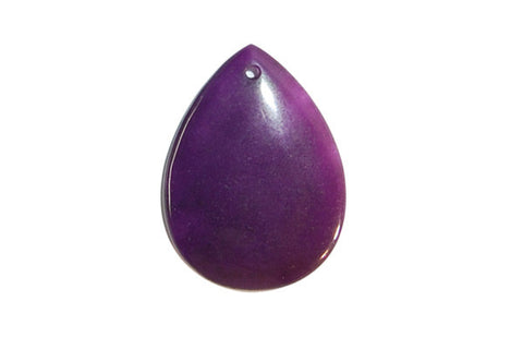 Bundle Deal - Pendant Colored Jade (Amethyst) Flat Briolette, 30x40mm