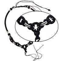 Handmade Silk Necklace, Black