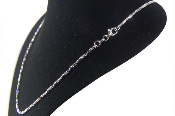 Sterling Silver Textured Bar Necklace, 20"
