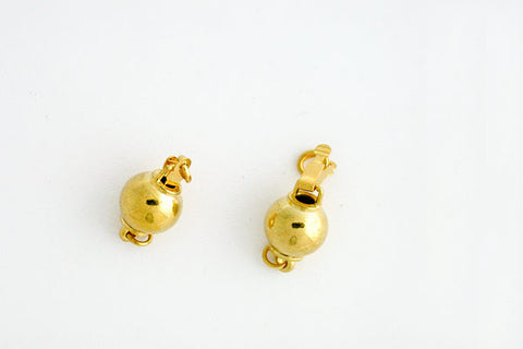 Gold-Plated Bead Clasp, 8.0x14.0mm