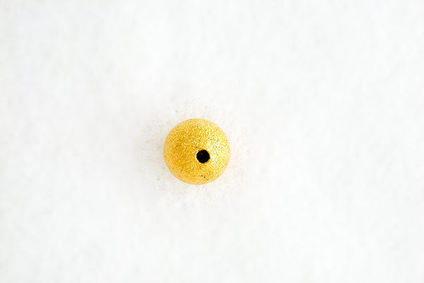 Gold-Plated Round Stardust Bead, 10.0mm