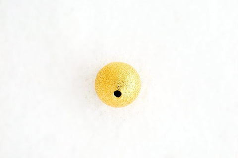 Gold-Plated Round Stardust Bead, 12.0mm
