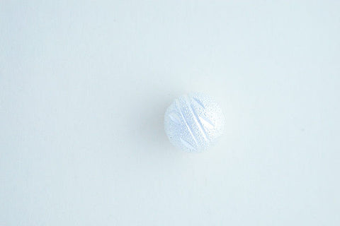 Silver-Plated Round Stardust (Carved) Bead, 10.0mm