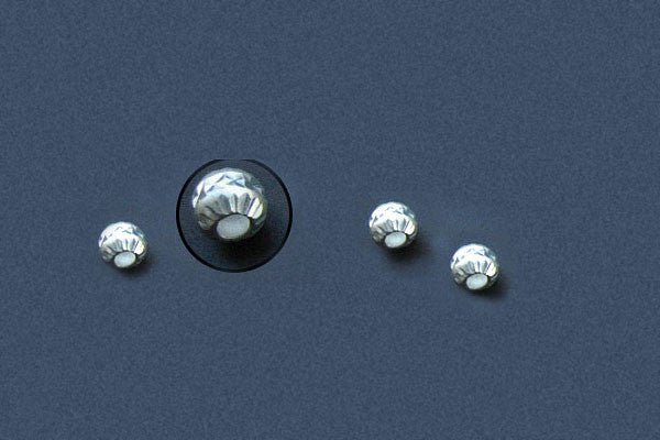 Sterling Silver Multi Cut Bead, 7.0mm