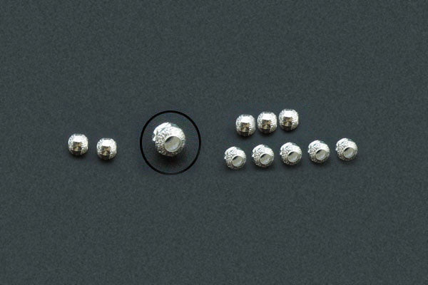Sterling Silver Fancy Cut Stardust Bead, 5.0mm