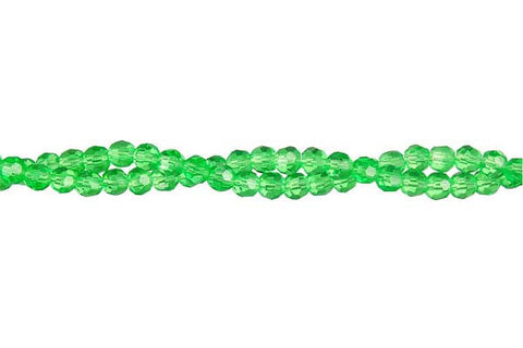 Bundle Deal - Chinese Crystal (Green) Faceted Round, 4mm