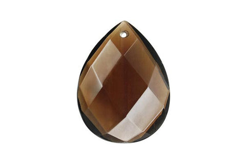 Bundle Deal - Pendant Smoky Quartz Faceted Flat Briolette, 30x40mm