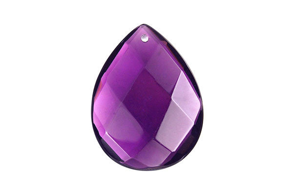 Bundle Deal - Pendant Amethyst Quartz Faceted Flat Briolette, 30x40mm