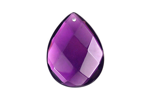 Bundle Deal - Pendant Amethyst Quartz Faceted Flat Briolette, 30x40mm