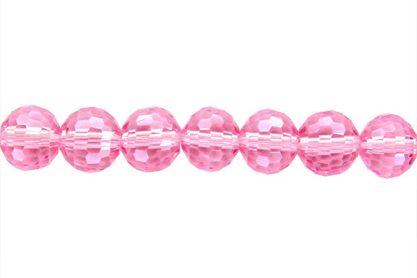Chinese Crystal (Pink) Faceted Round
