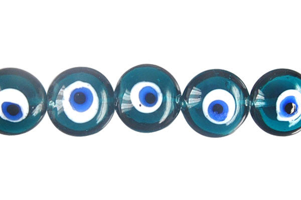 Art Foil Glass Button Eye (Green)