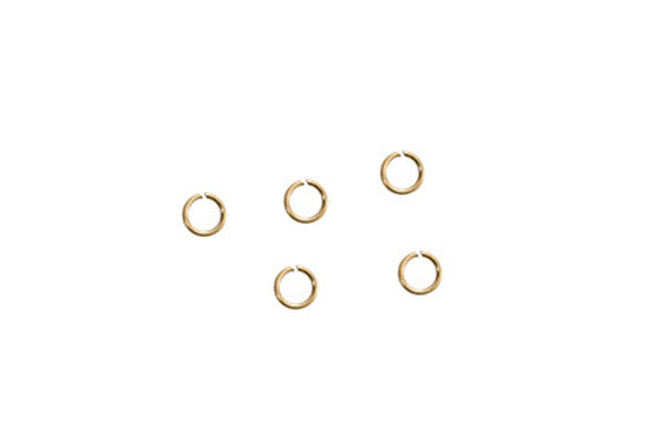 Gold-Plated 20-Gauge Open Jump Ring, 5mm