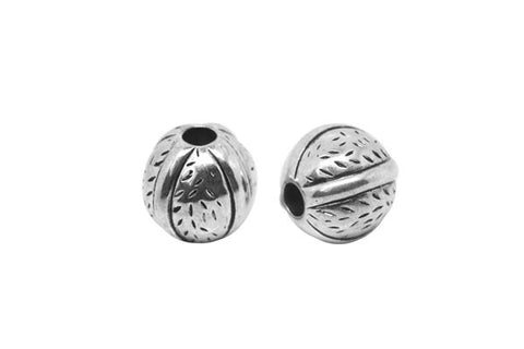 Acrylic Beads CCB, Round (Antique Silver), 14x15mm
