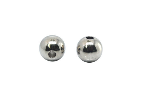 Acrylic Beads CCB, Round (Nickel), 7x8mm