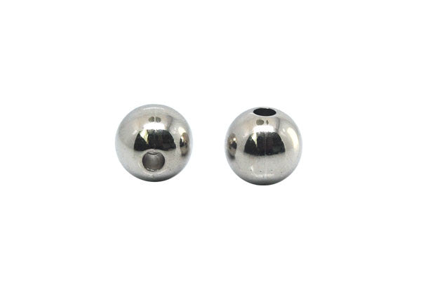 Acrylic Beads CCB, Round (Nickel), 8x10mm