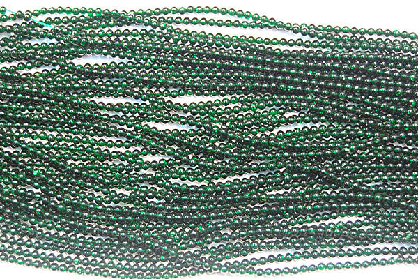 Green Stone Round Beads