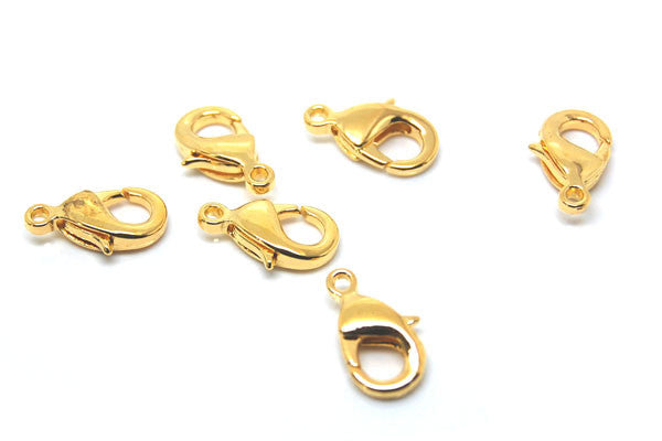 Gold-Plated Oval Trigger Clasp, 6x10mm
