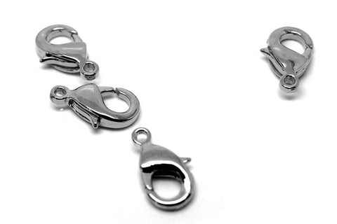 Platinum-Plated Oval Trigger Clasp, 7x12mm