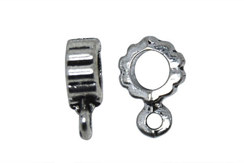 Silver-Plated Charm Link, 7x11mm