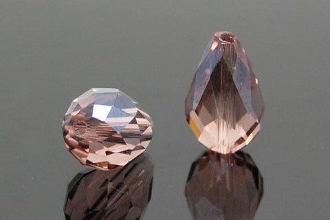 Chinese Crystal (Amethyst) Faceted Briolette (Vertical Drilled)
