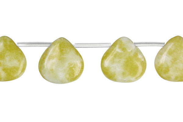 Bundle Deal - Lemon Jade Flat Heart Briolette, 15x15mm