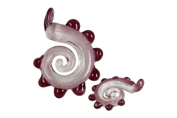 Bundle Deal - Pendant Murano Foil Glass Dinosaur Tail (P07), 45x55mm
