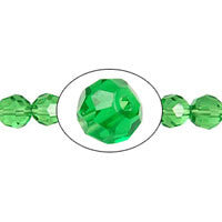 Bundle Deal - Chinese Crystal (Green) Faceted Round, 8mm