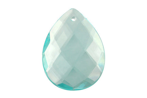 Bundle Deal - Pendant Aqua Quartz Faceted Flat Briolette, 30x40mm