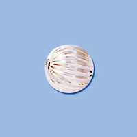 Sterling Silver Round Corrugated Bead, 12.0mm