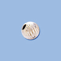 Sterling Silver Round Twist Corrugated Bead, 10.0mm
