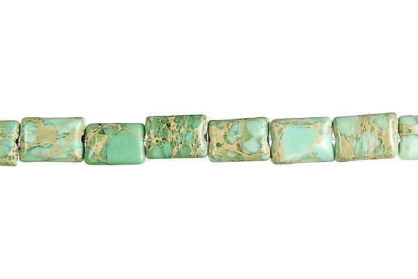 Aqua Terra Jasper (Turquoise) Flat Rectangle Beads