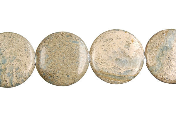 Aqua Terra Jasper Coin (B) Beads