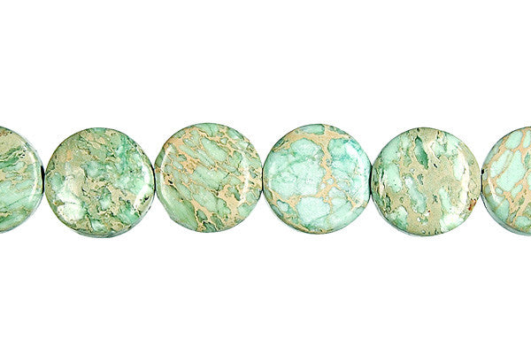 Aqua Terra Jasper (Turquoise) Button (B) Beads