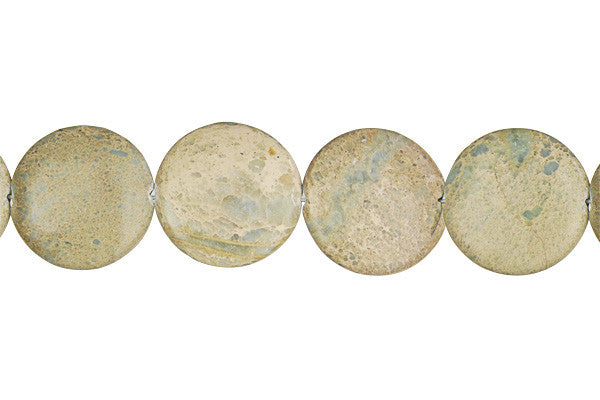 Aqua Terra Jasper Coin (B) Beads