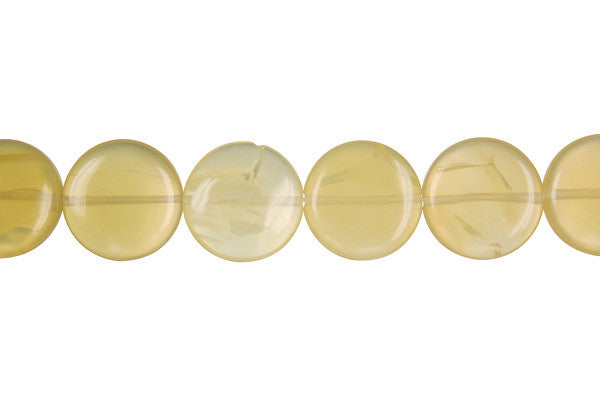 Yellow Opal Button (Light A) Beads
