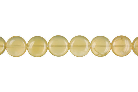 Yellow Opal Button (Light A) Beads